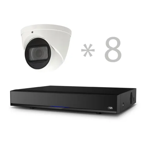 HD Kamera system med x 8 kamera