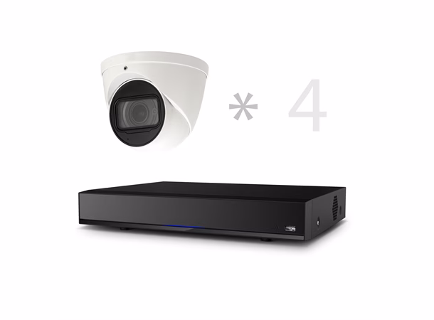 IP Kamera system med x 4 kamera