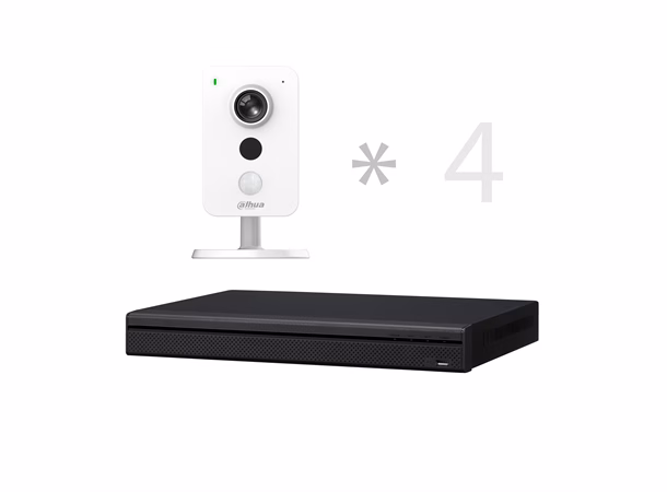 IP Kamera system med x 4 kamera